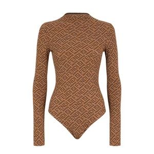 Fendi SKIMS Mock Neck Long Sleeve Bodysuit